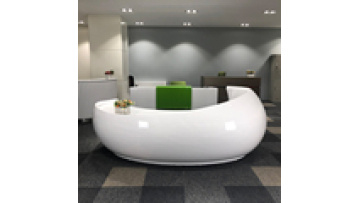Gloss White  Modern Design Popular  Beauty Round Shape  Salon Spa Front Desk Barber Shop Cashier Counter Reception Desk1