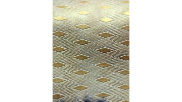 Gold PVC Artificial Leather Table Mats Eco-Friendly Anti-Mildew Embossed Pattern Knitted for Furniture Decorative Cars Bags