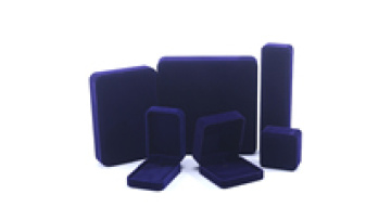 Hanhong custom wholesale hot sale jewelry packaging box earrings necklace gift box blue velvet ring jewelry box1