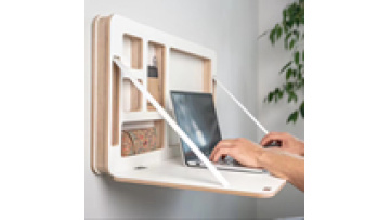 Hidden Magnetic Floating Plywood Murphy Desk1