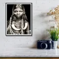 African Women Man Wall Art Portrait Home Decoration Black And White Living Room Canvas Painting Wall Pictures quadro cuadros
