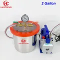 Free Shipping 2 Gal (8L) Vacuum Chamber Kit with 2.5CFM (1.4L/s) 220V Vacuum Pump,22cm*20cm Stainless Steel Degassing Chamber