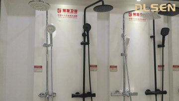 Wall Shower Mixer Black 3 Way Thermostatic Shower Black Wall Mounted With Rain Fall Shower Head1
