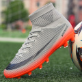 BOOMING Adult Soccer Shoes Men Boy Football Boots High Ankle Kids Professional бутсы Size 35-45 chuteira futebol