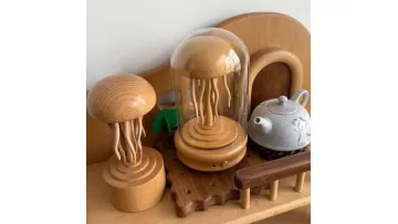 Wooden Jellyfish Music Box / Handcrafted Wooden Music Box1