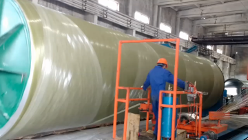 FW-40000 computer control horizontal site FRP PIPE winding machine1