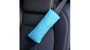 Soft Headrest Suede Fabric Baby Children Car Seat Safety Belt Strap Cover Child1