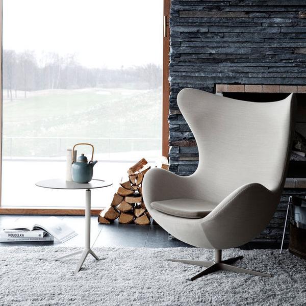 Cozy Living Room Setting - Egg Chair by Arne Jacbson