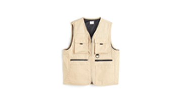 Street Vintage Streetwear Beige Denim Utility Vest Men Custom Design Mesh Lining Vest With Pockets1