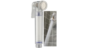 Crystal Clean Transparent Shut Off Shattaf Bidet Shower with PP Cotton Filter1