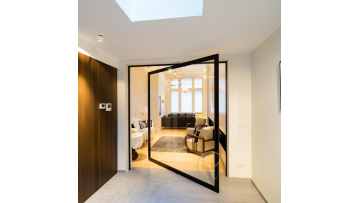 Modern Aluminum Interior Glass Pivot Front Entrance Door