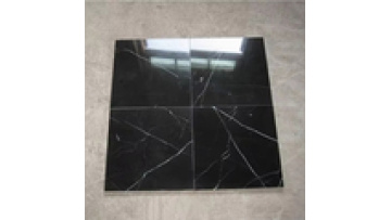China Nature Marble Nero Marquina Black Tile with White Veins for Stairs1