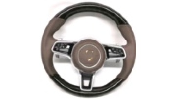 Custom Peach Wood Steering Wheels for Porsche Models: Cayenne, Cayman, Boxster, Carrera, 911, 982, 718, Panamera1