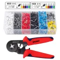 Ferrule Crimping Tool Kit, AWG23-7 Self-adjustable Ratchet Wire Crimping Tool Kit Crimper Plier Set with 2000PCS Wire Terminals