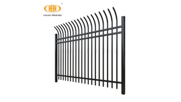 Bent Top Tubular Picket Steel Fence1