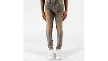High Quality Denim Fabrics Boy Skinny Damaged Spray The Dirty Skinny Jeans Jeans Pant1