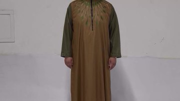 Latest white thobe Design Islamic Thobe Arab Daffah Men Muslim Jubbah cotton Clothing thobe for men1