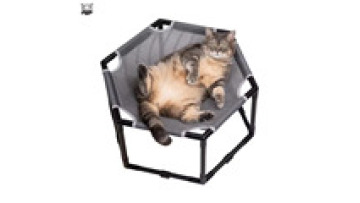 Elevated Cat Hammock Bed MOFESIP Hexagon Raised Cat Swing Bed1