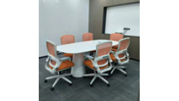 Modern Luxury E1 MDF White Pant Smart Office Furniture International Universal Socket Oval Board Room Meeting Conference Table1