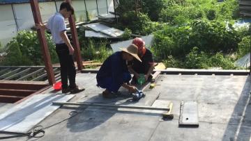 light villa cement fiber board cutting.MP4