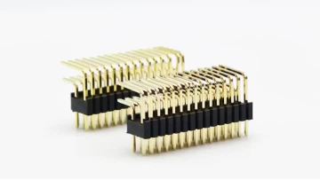 1.27mm Pitch Pin Header Connector Dual Row Right Angle SQ0.46mm H2.54mm 2*15P