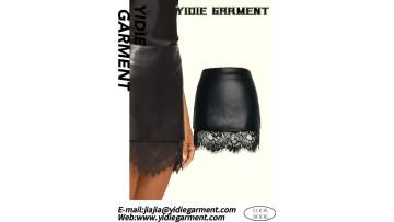 Faux Leather Two Tier Micro Skirt