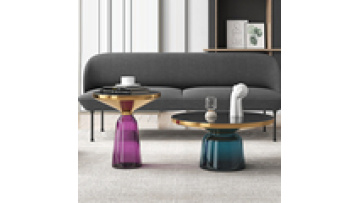 Nordic tempered glass light luxury coffee table  creative living room  round coffee table modern minimalist coffee table1
