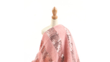Factory Direct 89%polyester 7%viscose 4%spandex Knit Hacci Fabric with Sequin for Sweater1