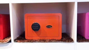 orange color safe security box safe cash box for money1