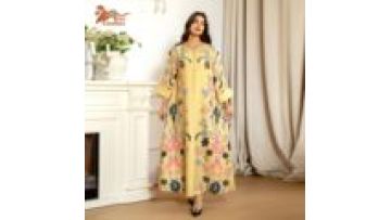 AB369 Islamic  Glitter Embroidered Ramadan Beaded  Pearls Islamic Clothing  Evening Dress1