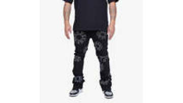 Custom Logo Patch High Street Fashion Vintage Slim Jeans Shredded Men Hip Hop Ripped Print Men Denim Jeans1
