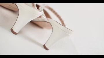 Black Kitten Heel Mules Bride Wedding Shoes