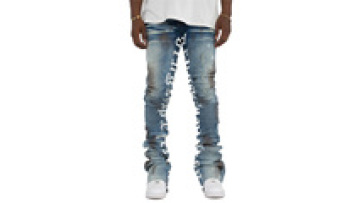 Wholesale Supplier Custom Logo jeans manufacturer Denim Baggy Stock Denim Jeans Trousers Pants For Men1