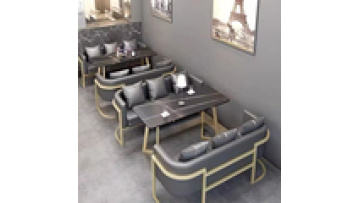Whole sale fast food Commercial furniture night club bar Double side promotion sofa fabric hotel restaurant booth1