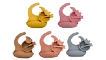 New arrivals Silicone Baby bowl Proof Feeding Bpa Free Plate Set With fork and spoon1