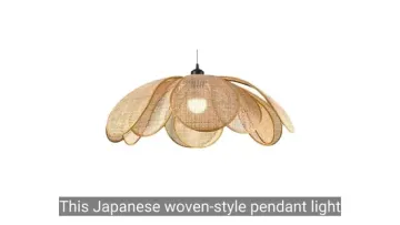 Japanese-Style Bamboo Hand-Woven Lamps.1