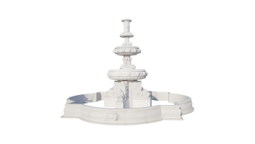 DSC03632 White Marble Customizable Garden Fountain Water Feature