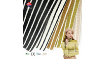 New Style Classic Comfortable Casual Stripe Design Hacci Jacquard Fabric Garment Knitting Fabric for Women Dress Garment1
