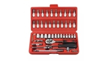 46 Sets of Auto Repair Tools Ratchet Wrench Combination Sleeve Manual Hardware Household Car1
