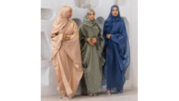 UNI New Islamic Abaya Dubai Fashion Shinny Rhinestone EID Abaya 2pc Set Kimono Open Abaya Women Muslim Dress With Hijab1