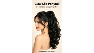 How To Wear Wavy Claw Clip Ponytail Hair Piece For Women