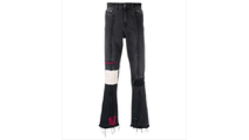 Vintage Black Embroidery Baggy Distressed Man Clothes for Summer Jeans for Men1