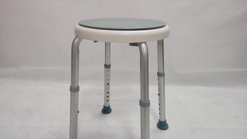 Hospital and Home Shower Chair Aluminum Bath Stool Easy to Clean Color White and Blue TSA021