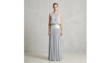 Halter Scale Sequin Maxi Dress