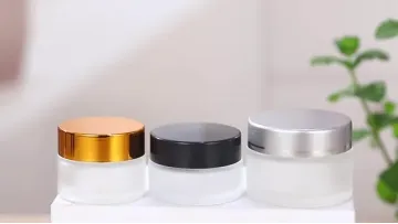 Childproof Mini 3G 5g 9g Round Empty Glass Concentrate Cosmetic Jars with Plastic Lid Glass Cream Jar1