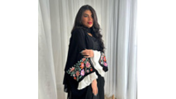 Islamic Clothing Arabic Dubai Abaya Women Muslim Dress Sleeve Embroidery Cardigan Open Abaya Kaftans Elegant Black Abaya1