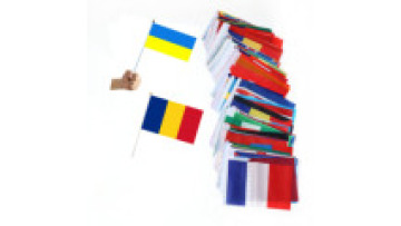 Cheap Small Hand Flags for Romania - Blue Yellow Red Green1