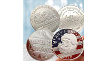 Customize your own Christmas coin design Antique metal coins Gold, silver, copper, zinc alloy metal 3D collectible coins1