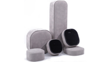 Hanhong Wholesale Custom logo Portable square storage jewelry box Gray velvet bracelet necklace bracelet ring jewelry box1