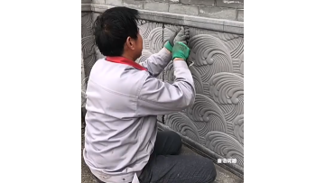 Grey brick water ripple wall tiles